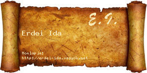 Erdei Ida névjegykártya